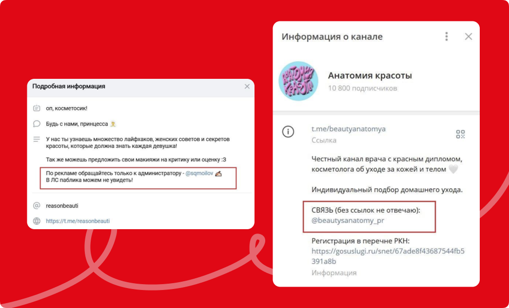 Контакты для сотрудничества обычно указаны в шапке профиля